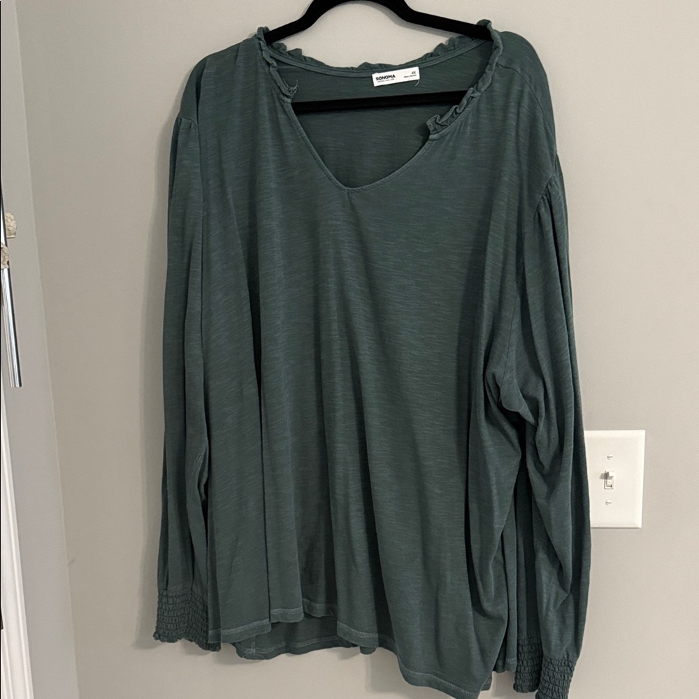 Sonoma Green Long Sleeve Top